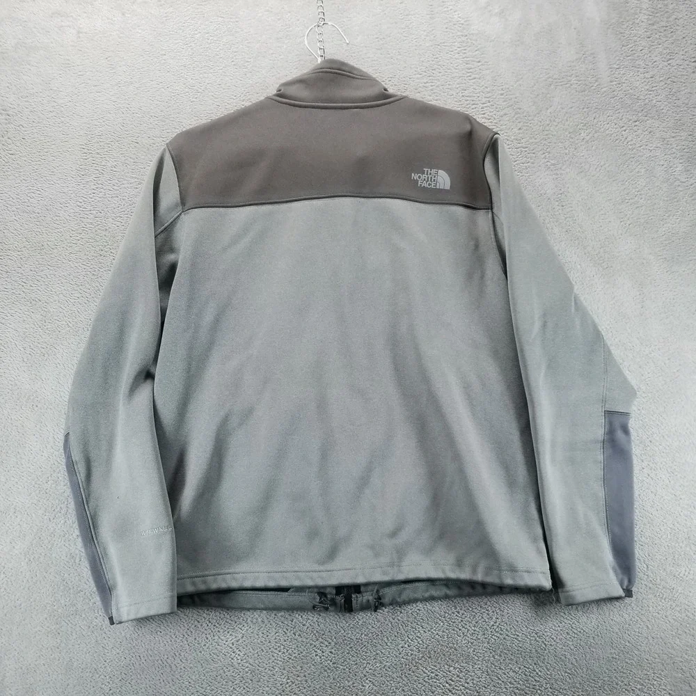 The North Face Jacket Mens L Gray Apex Risor Softshell Windwall Full Zip Pockets